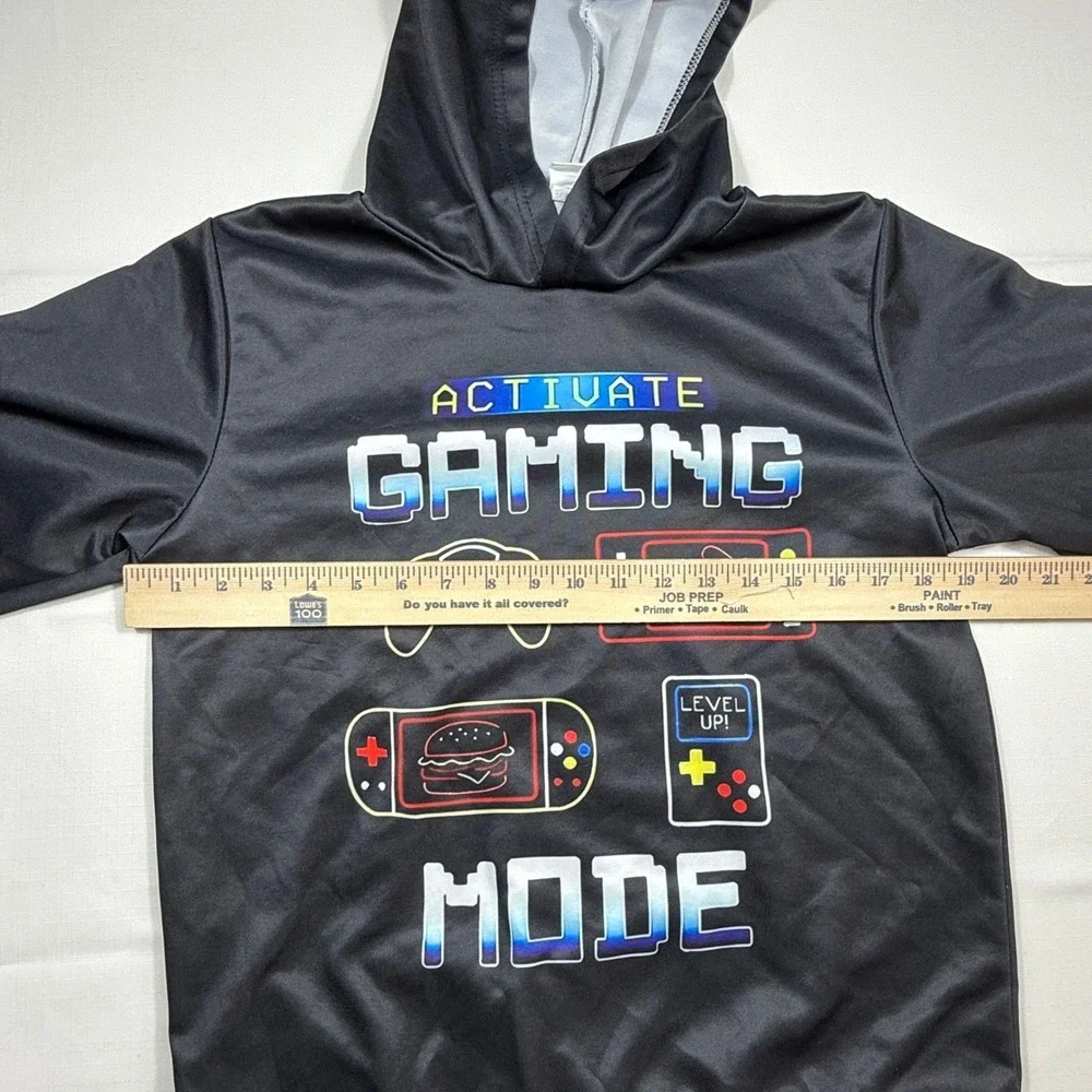 Kids Gaming Hoodie Activate Gaming‎ Mode Black Pullover Size 13-14Y